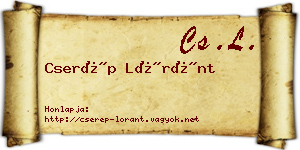 Cserép Lóránt névjegykártya