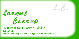 lorant cserep business card