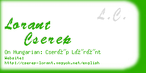 lorant cserep business card